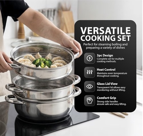 Silver piece steamer - silver, cooker