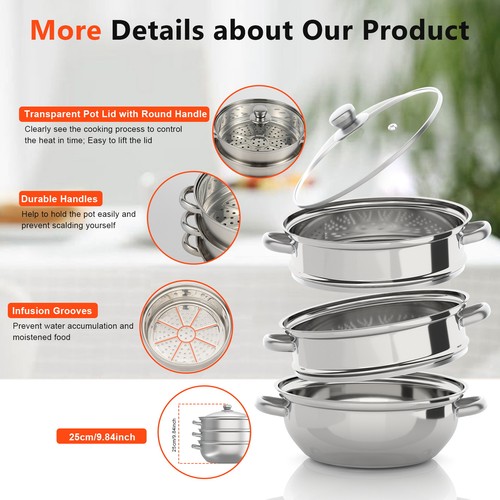 3tier food steamer - food,
