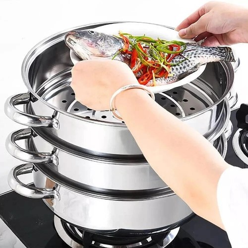 3tier 28cm steel - steel, hob