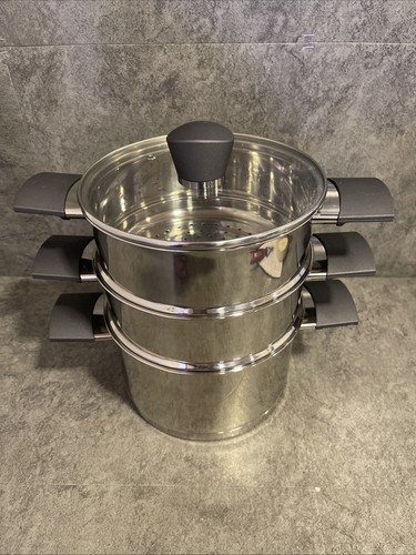 Tier stainless steel steamer - stainless,