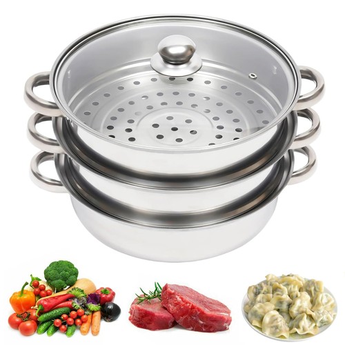 3tier steamer 28cm steel - 3tier, s/s