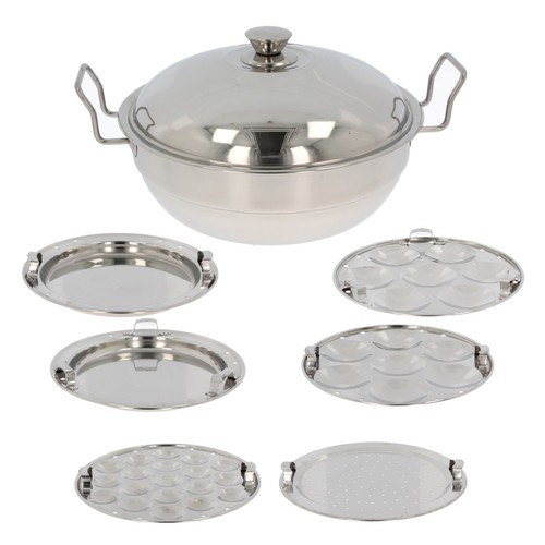 Stainless steel idli cooker - stainless,