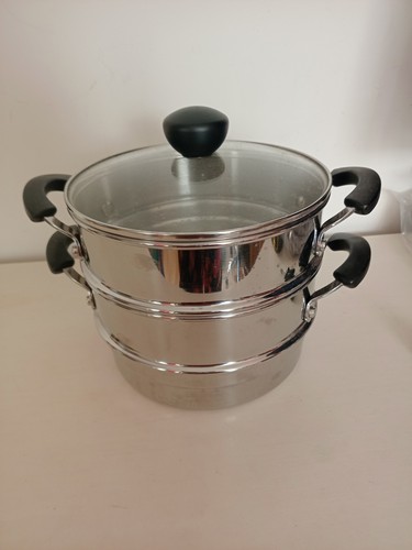 Steamer pans 8in stainless - steamer,
