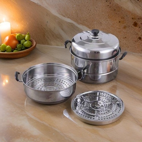 30cm stainless steel steamer - stainless,